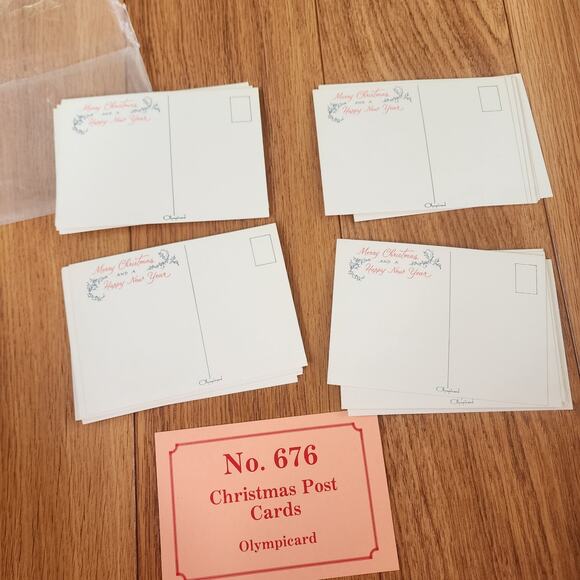 Vtg Currier and Ives Winter in the country scenes Christmas post cards set of 40 - Picture 8 of 9